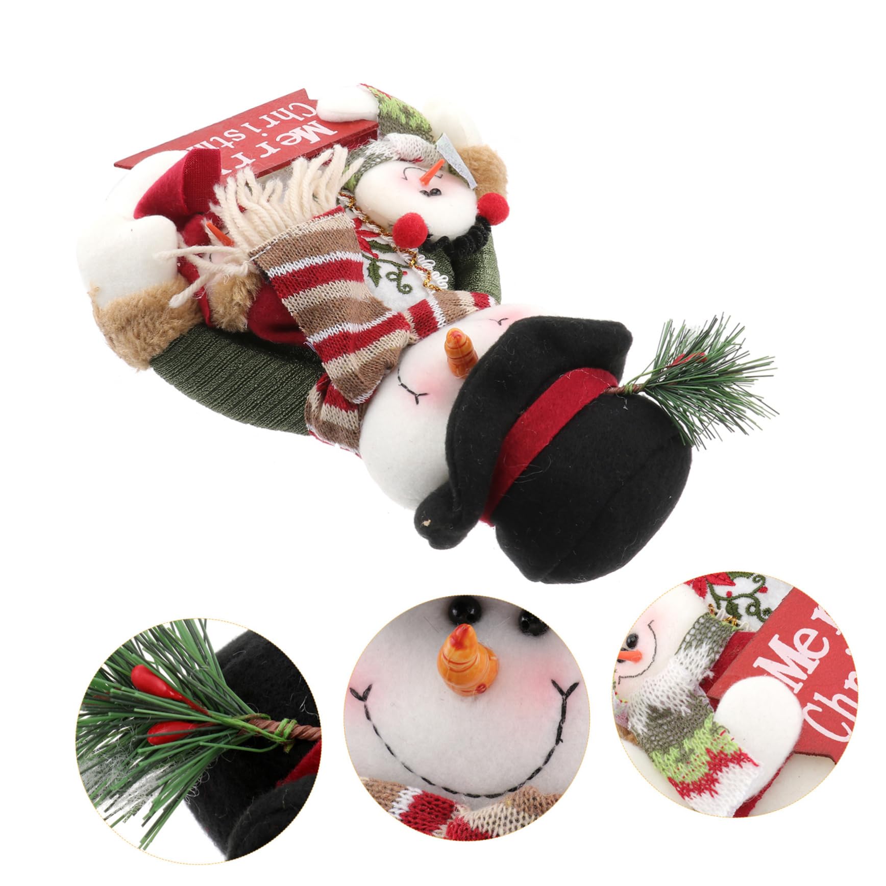 Abaodam 2 Piezas Estatuilla De Muñeco De Nieve De Peluche Muñecas De Decoración Navideña Muñeca De Papá Noel Decoracion Escritorio Topper De Escritorio Mayor Navidad Objetos Decorativos