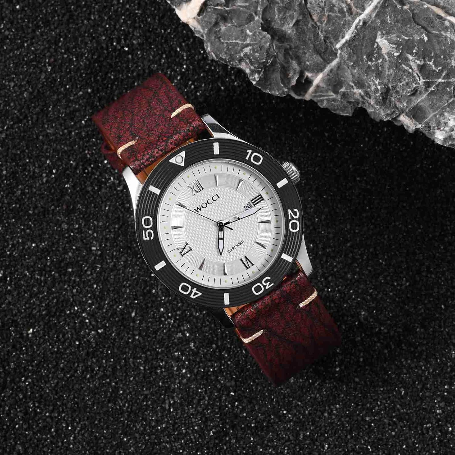 WOCCI Leather Watch Band, World-class Leather Collection, Band Width 18mm 20mm 22mm