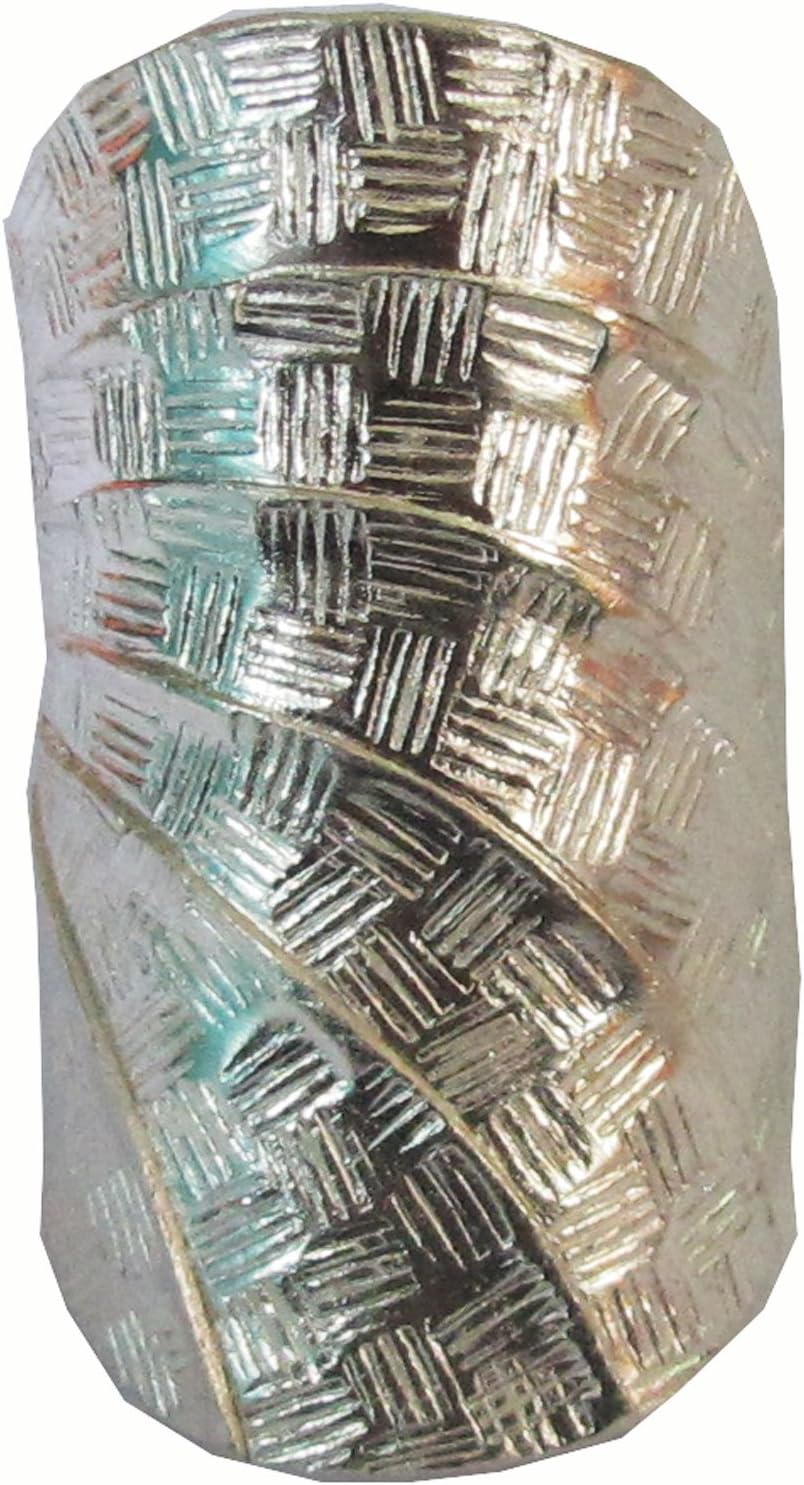 BEAUTIFUL HILL TRIBE WHITE SILVER RING WEIGHT 10.16 G. SIZE NO.8 BY HANDMADE ADJUSTABLE 8-11