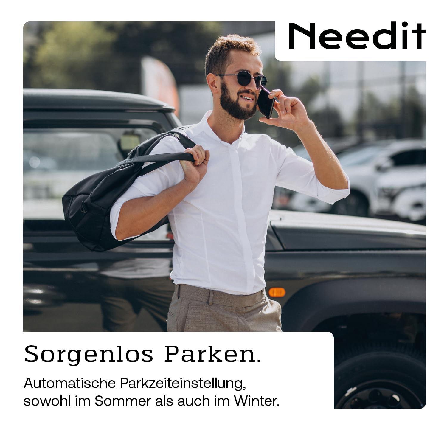 Needit elektronische Parkscheibe Park Lite One I automatische Parkscheibe elektrisch mit Zulassung vom Kraftfahrt-Bundesamt I Digitale Parkuhr mit 2 Displays I funktionell, langlebig & zuverlässig