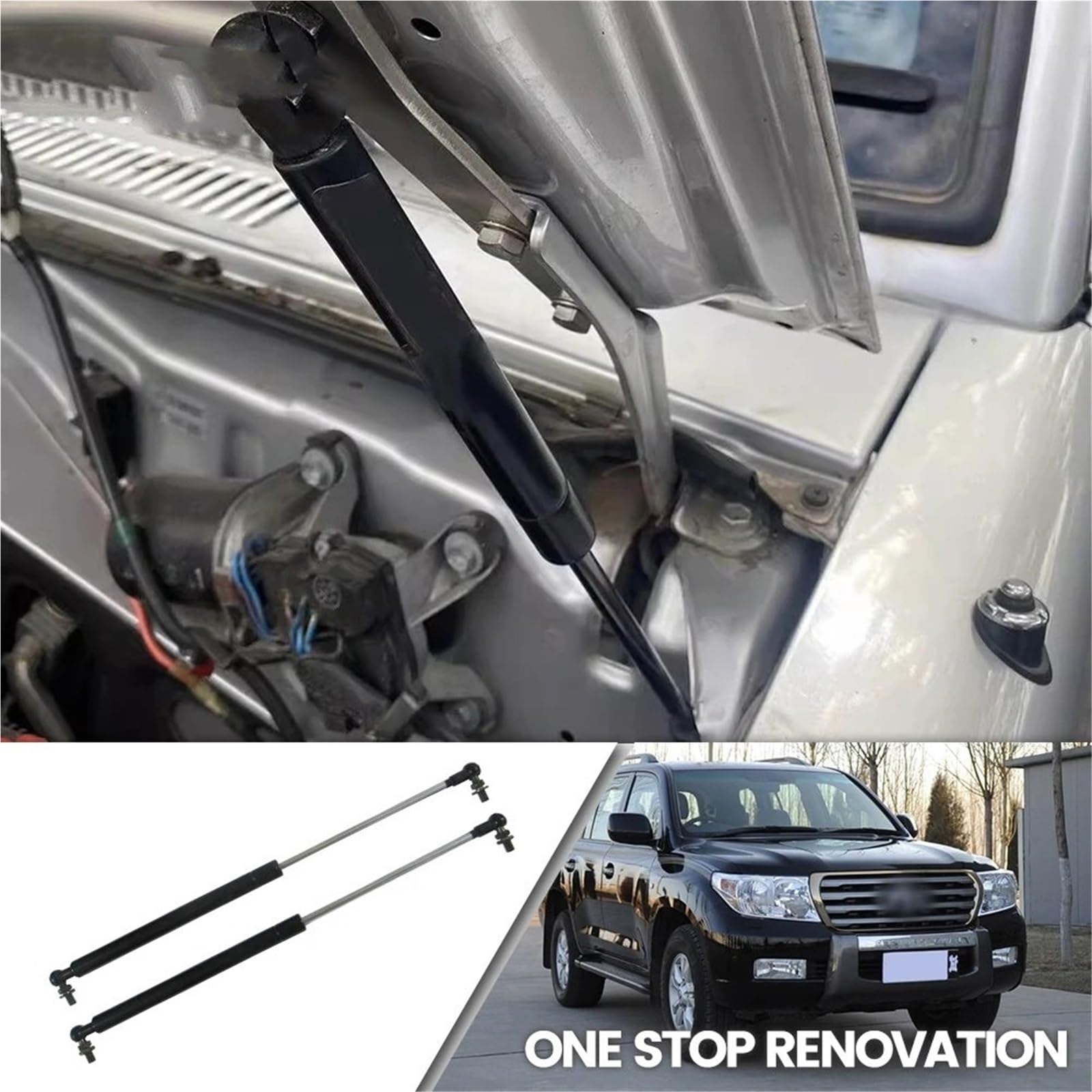 Amortyzator gazowy sprężyna gazowa Pasuje do Toyoty Land Cruiser serii 100, Lexusa LX470 98-07, przedniej maski, amortyzatorów, podpór podnoszących maskę, amortyzatorów gazowych