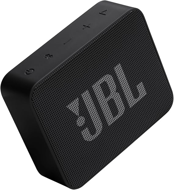 JBL GO Essential 2 taşınabilir Bluetooth hoparlör, JBL Pro ses, 5 saate kadar pil ömrü, IP67 su geçirmez tasarım, siyah