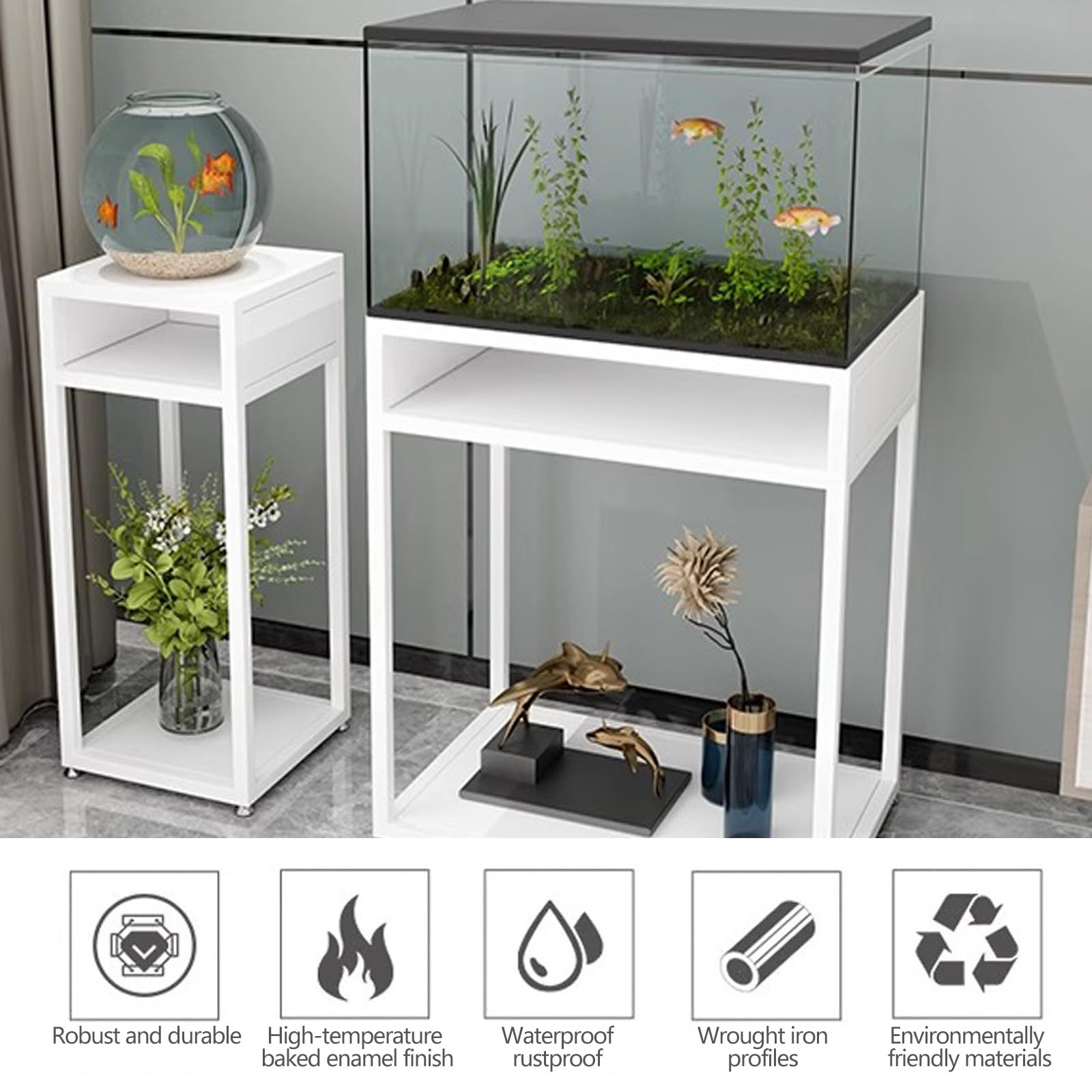 Solidna i trwała metalowa rama do terrarium dla gadów, nie wymaga montażu (30 x 30 cm / 11,8 x 11,8 cala średnicy).