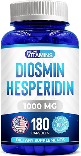 We Like Vitamins Diosmina Hesperidina 1000 mg  180 cápsulas  Suministro para 90 días  Suplemento de diosmina y hesperidina  Ayuda a apoyar la