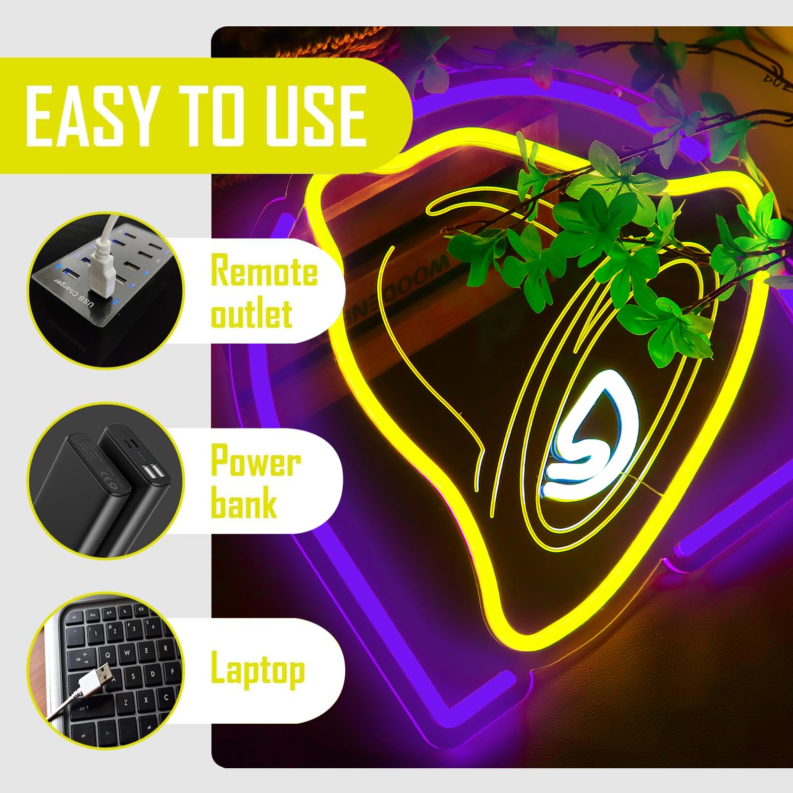 Pugna Tacos Insegne al neon per decorazione da parete, luci al neon a LED, adatte per gli amanti dei tacos, negozi, casa, cucina, idee regalo, Pugna-Taco Bell-002
