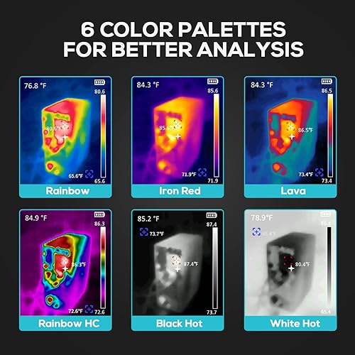 Miniatura 4 de MiLESEEY Herramienta de imágenes de cámara térmica para anomalías de temperatura, resolución infrarroja de 120 x 90 píxeles, recargable IP54 de