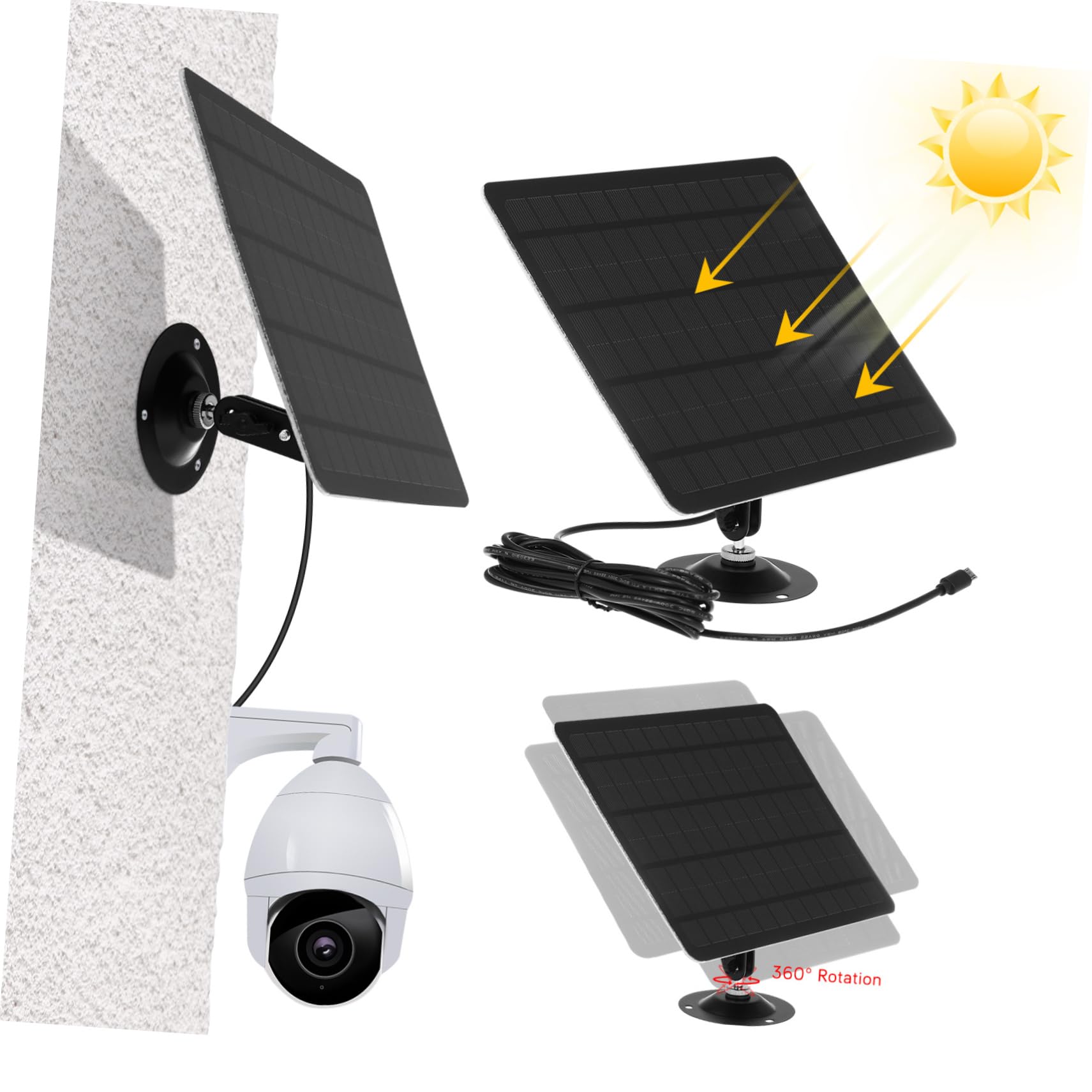 FONDOTIN Monocrystalline Solar Panel Module 20w Solar Charging Panel Outdoor Use