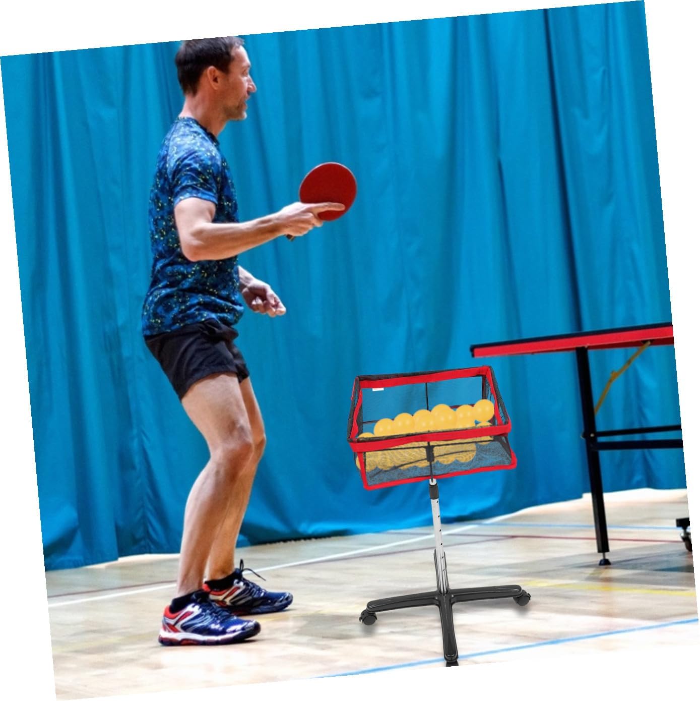 Height Table Tennis Training Device -Pong Rack Ball Holder Net Professional Serve Tool