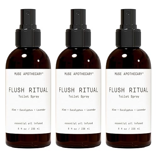 Miniatura 17 de Muse Apothecary Flush Ritual - Aerosol aromático y refrescante para inodoro, uso antes de ir, 8 onzas, infundido con aceites esenciales naturales