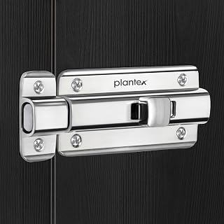 Plantex Premium Heavy Duty Door Stopper/Door Lock Latch for Home and Office Doors/Baby Latch - Pack of 1 (Chrome) Price In India
