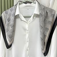 Vista 100 de FONYVE - Pañuelo de satén sedoso de tamaño mediano para mujer, cuadrado, 27.5 x 27.5 pulgadas