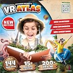 Professor Maxwell's VR Atlas - Virtual Reality Kids Science Kit, Book and Interactive Geography Learning Activity Set (Atlas 2.0 Full Version (Includes Goggles))