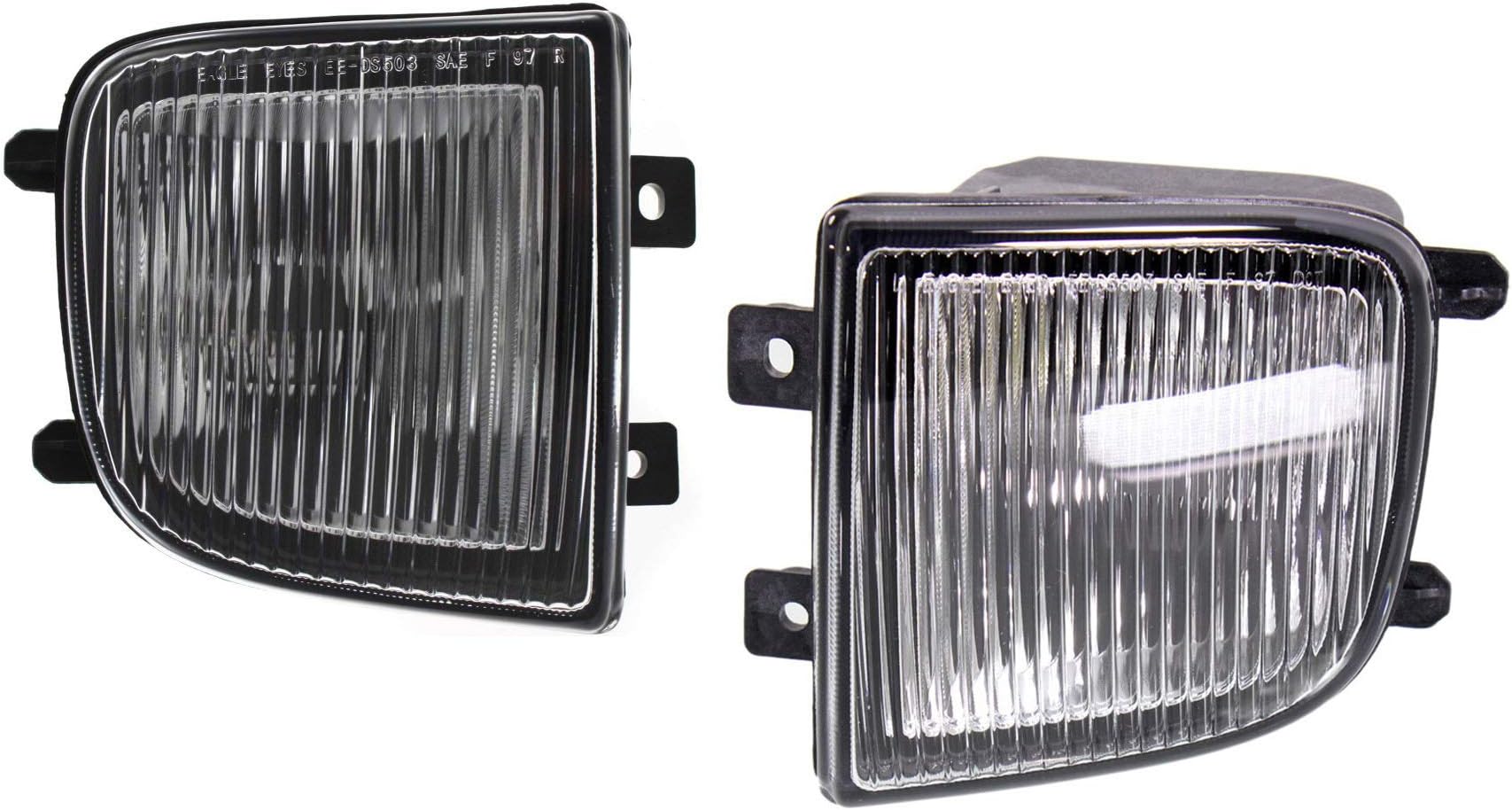 Evan-Fischer Front Fog Light Assembly Compatible with 1999-2004 Nissan Pathfinder From 12-98 Set of 2 Passenger and Driver Side