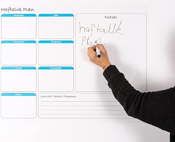 Difference Introduction Weekly Planner Chart Electrostatic Smart Paper Writing Board (70cm x 56cm)