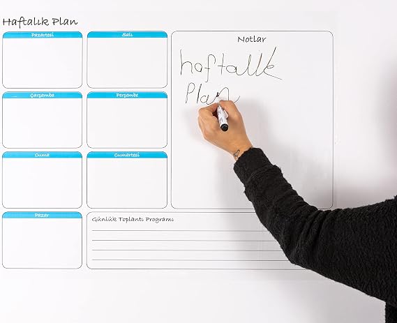 Difference Introduction Weekly Planner Chart Electrostatic Smart Paper Writing Board (70cm x 56cm)