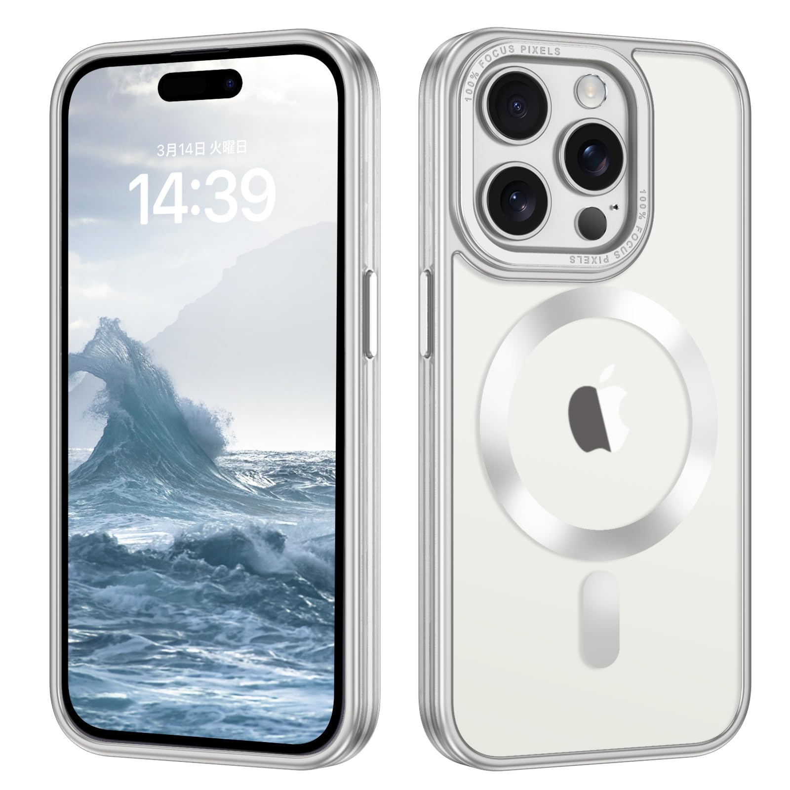 Amazon.co.jp: GUAGUA iPhone 15 Pro ケース MagSafe対応 半透明