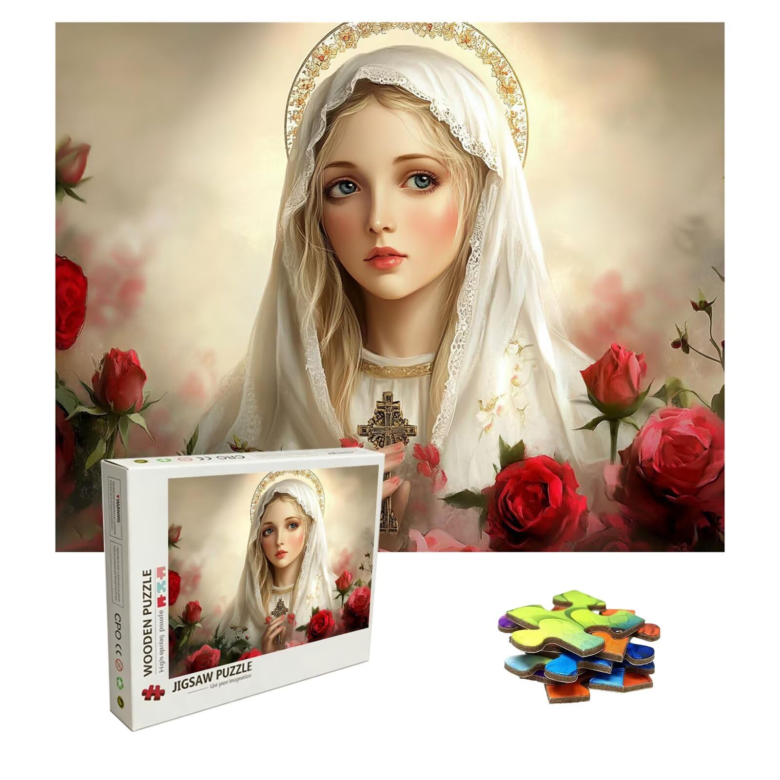 Anmut Puzzle 1500 elementów, trudne puzzle, drewniane puzzle dla całej rodziny, zestaw "zrób to sam", dla dorosłych, nadają się jako dekoracja ścienna i prezenty dla kobiet, temat: kobieta 8p-815