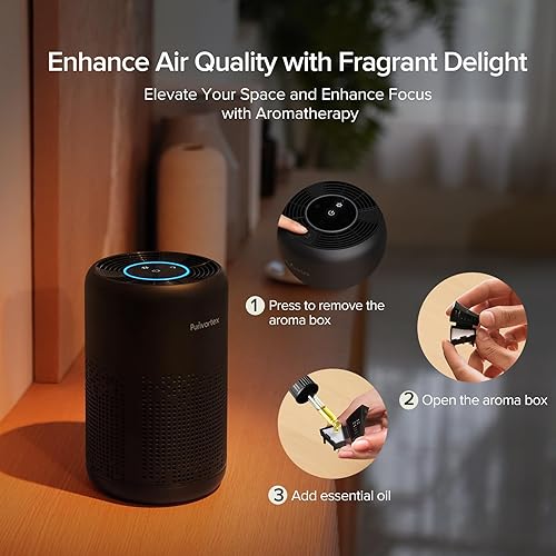 Miniatura 4 de Purificadores de aire para dormitorio, purificadores de aire HEPA, limpiador de aire para humo, A11ergies, olor de cabello, purificador de aire