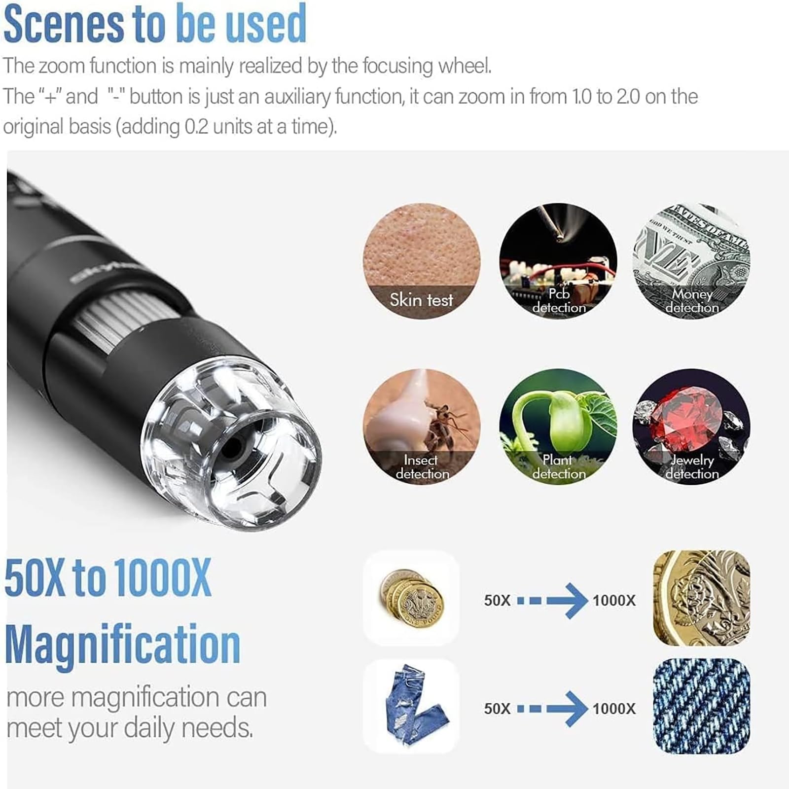 Cyfrowa Kamera Z Mikroskopem USB, Cyfrowy Mikroskop Do Lutowania Ze Wspornikiem, 8 Regulowanych Diod LED I Powiększeniem 50-1000X, Regulowana Podstawa I Podpórka Do Robienia Zdjęć, Dla Dzieci