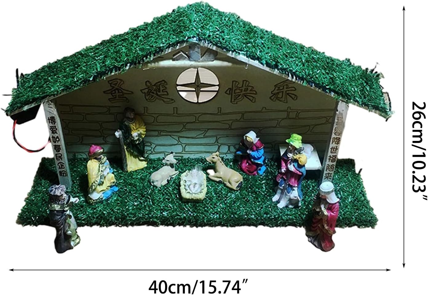 Festive Nativity Ornament Collectible Manger Statue Nativity Sculpture Decoration Unique Nativity Scene Figurine