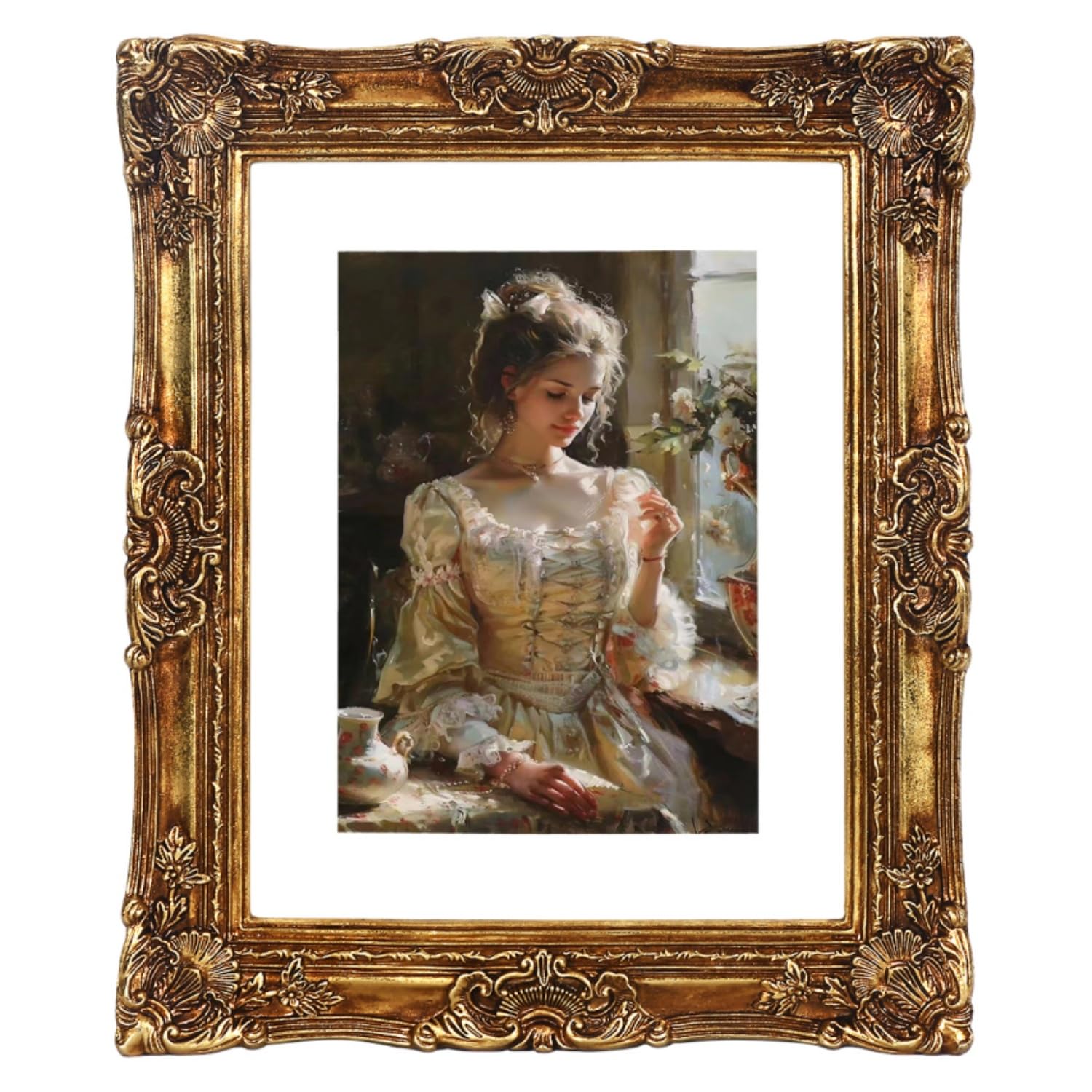 Cadre photo vintage doré pour immortaliser et offrir vos souvenirs précieux