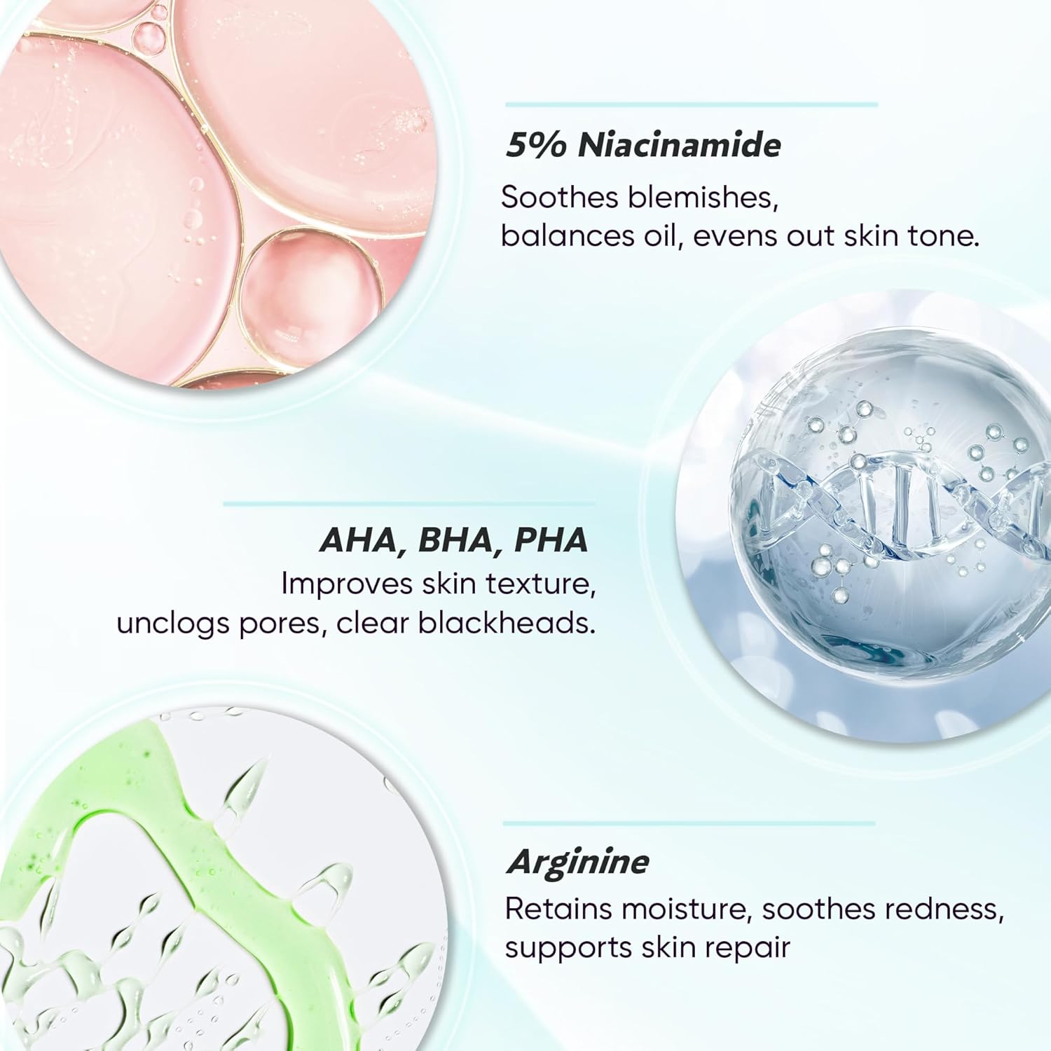 Hydrating Toner for Face with Niacinamide, AHA BHA PHA, Arginine, Centella, Green Tea, Refines Pore Appearance, Balances Skin, All Skin Types, 4.9 Fl. Oz (145ml), 1 Count - Image 2