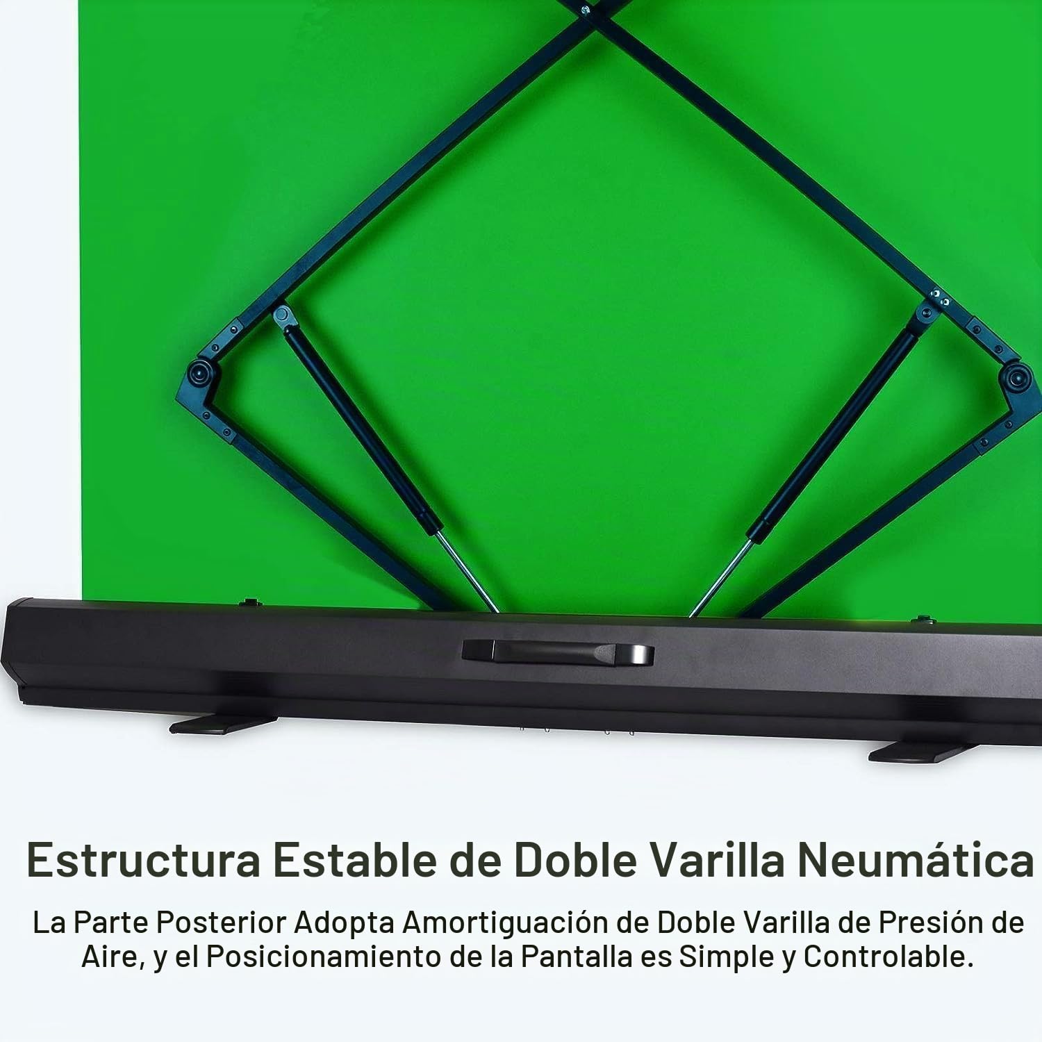 EMART Green Screen 155x200cm, Rollo de Pantalla Verde para Fondos Fotográficos, Green Screen con Soporte para Estudio, Videoconferencias, TikTok, Zoom