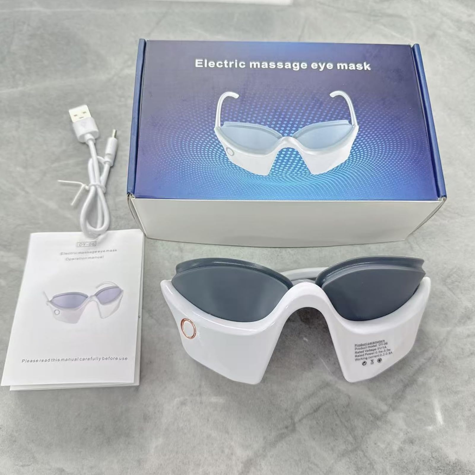 Massager di occhi intelligenti, massaggiatore per gli occhi con calore,Occhiali oculari Massager riscaldato | Masche di sonno ricaricabile Massaging, ombreggiatura Smart Timer a 360 gradi