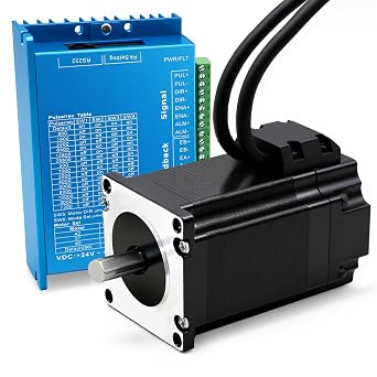 1 Kit Nema23 57mm Closed Loop Stepper Motor 2.0 Nm 283.28oz.in 3A 2-Phase 4-Lead & Nema 23 Motors Driver 24-80VDC for CNC X Y Z Axis