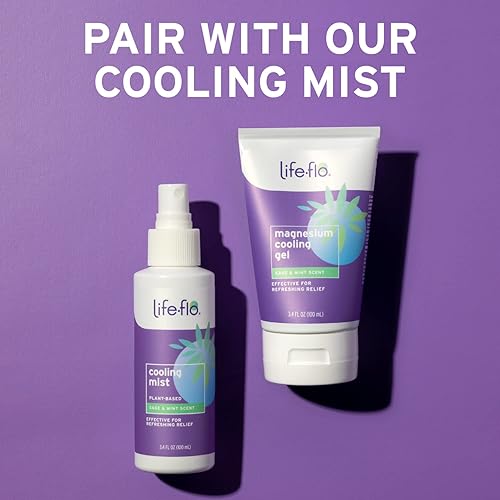 Miniatura 7 de Life-flo Gel refrescante de magnesio, loción refrescante de magnesio para mujeres enfría instantáneamente los sofocos, calma y restaura con cloruro
