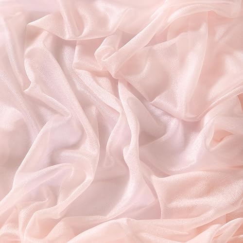 Miniatura 2 de Socomi - Camino de mesa de gasa rosa claro estilo gasa para boda 120 pulgadas de largo estilo bohemio rústico para decoraciones de despedida de