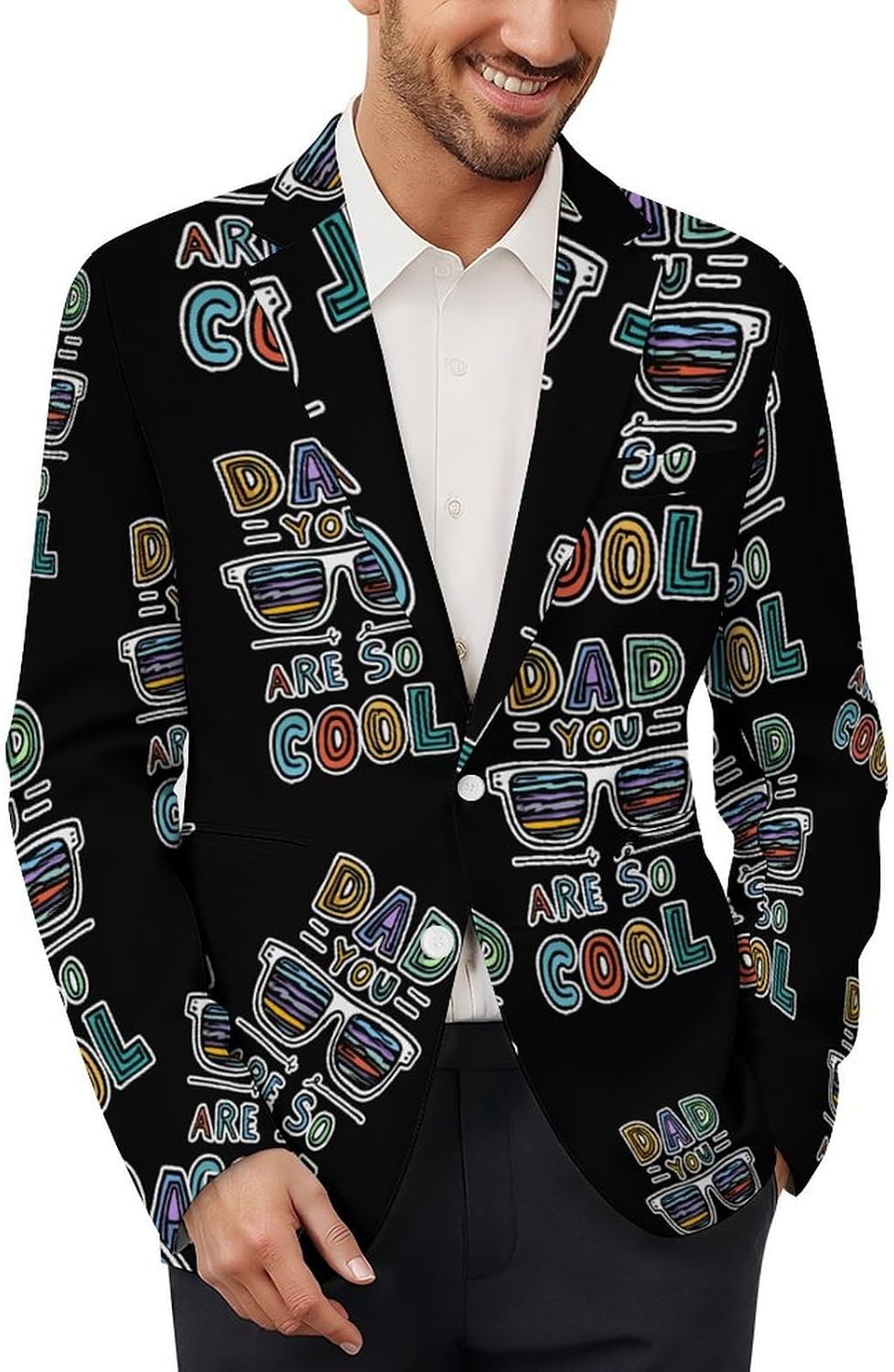 Dad You are So Cool Suits Blazer for Men Business Tuxedo Jacket Buttons Sport Coat
