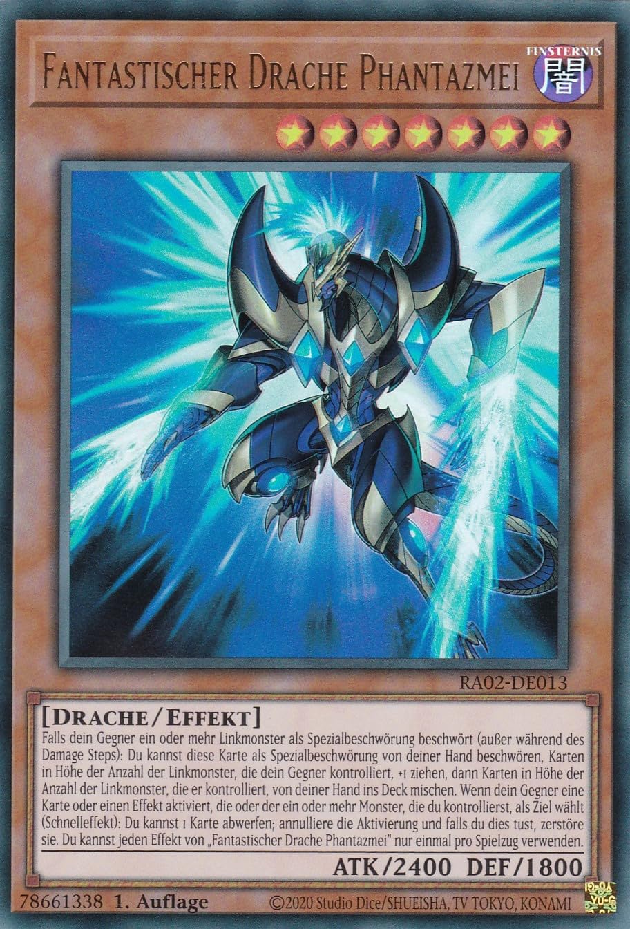 RA02-DE013 - Fantastic Dragon Phantazmei - Ultra Rare - 1st Edition - German - 25th Anniversary Rarity Collection II - With LMS Trading Fieldcenter Card Yugioh