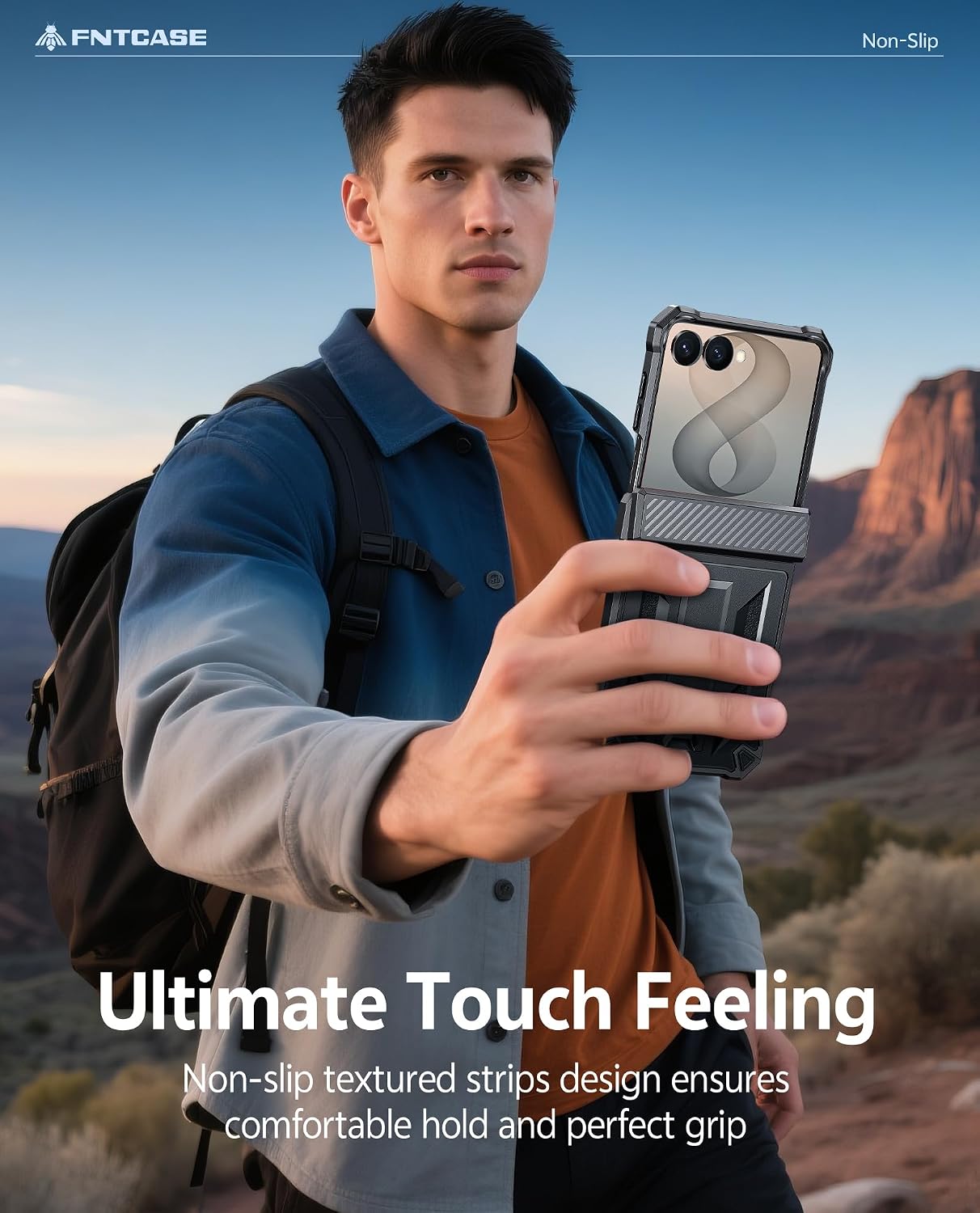 FNTCASE for Samsung Galaxy Z Flip 8 Case with Belt Clip Holster Kickstand | Hinge Protection, Screen Protector, 20FT Military Grade Drop Proof Heavy Duty Rugged Shockproof Protective Phone Cover
