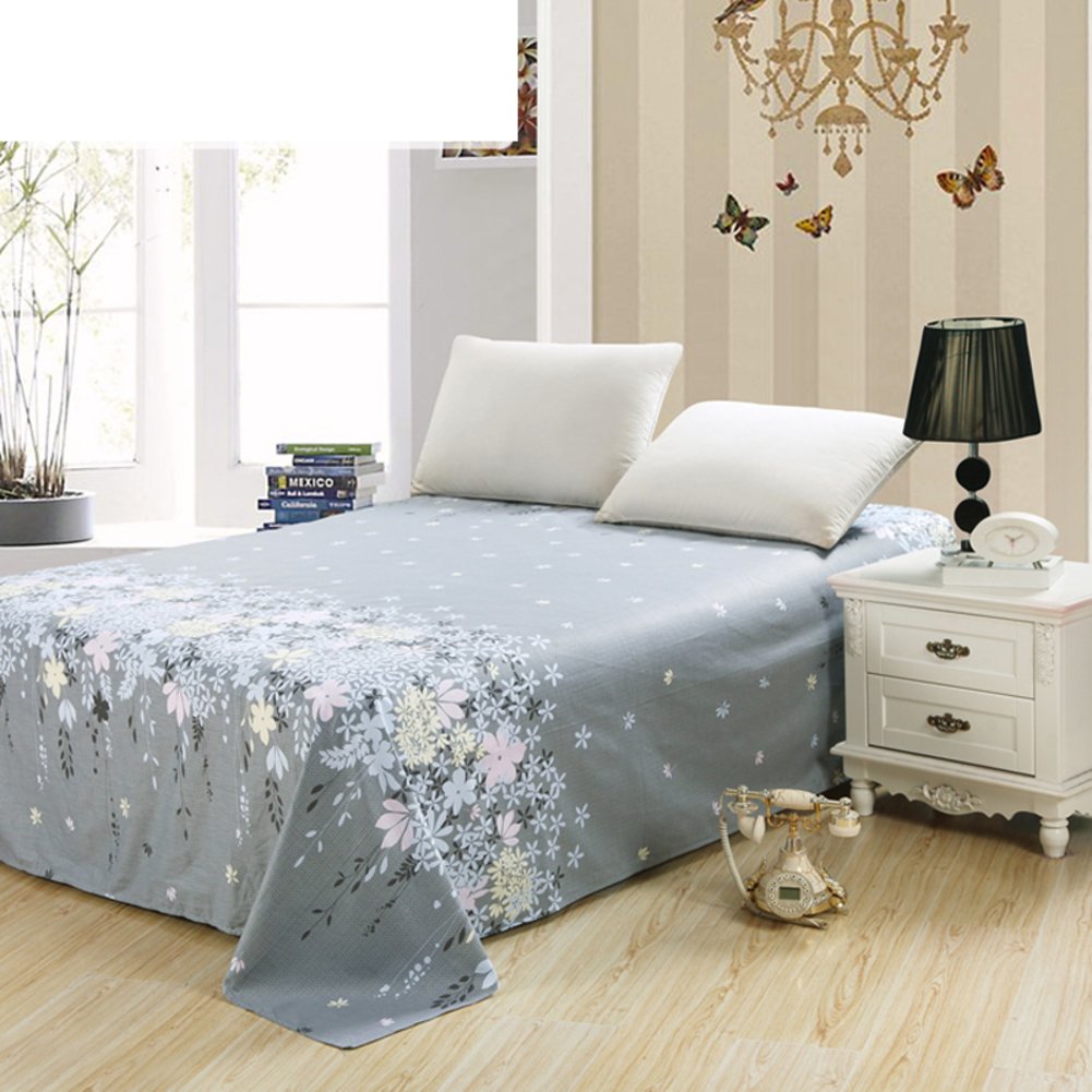 Coton sergé lin draps doubles 200x230cm linge de lit respirant