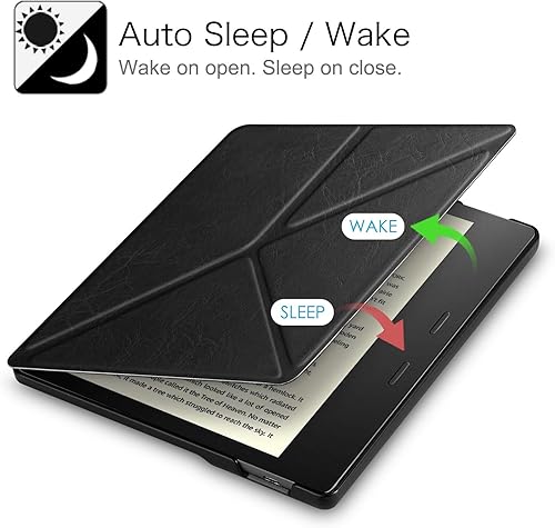 Miniatura 4 de Fintie Funda Origami para Kindle Oasis de 7" (109 generación, versión 20192017)  Funda de soporte de ajuste delgado compatible con lectura manos