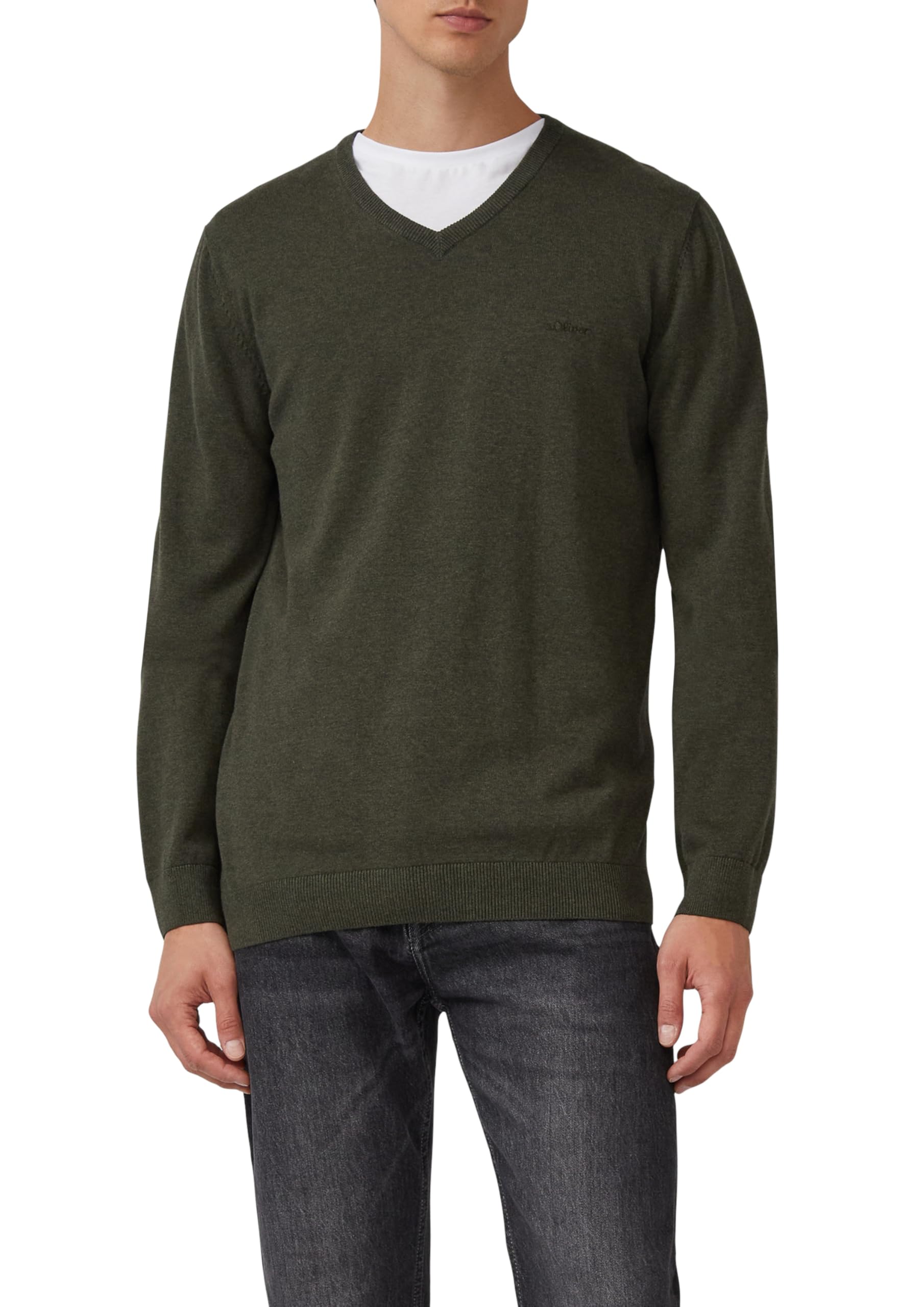 s.Oliver Men's Jumper, 79w0 Olive, 3XL