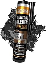 Mounting Adhesive "High Tack" Black [Gluing Instead of Drilling] Extra Strong Building Adhesive Based on Acrylate Dispersion - Instant Adhesive for Bases, Styrofoam, Wood and Much More - Made