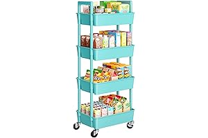 Pipishell Rolling Cart Organizer with Lockable Craft Wheels