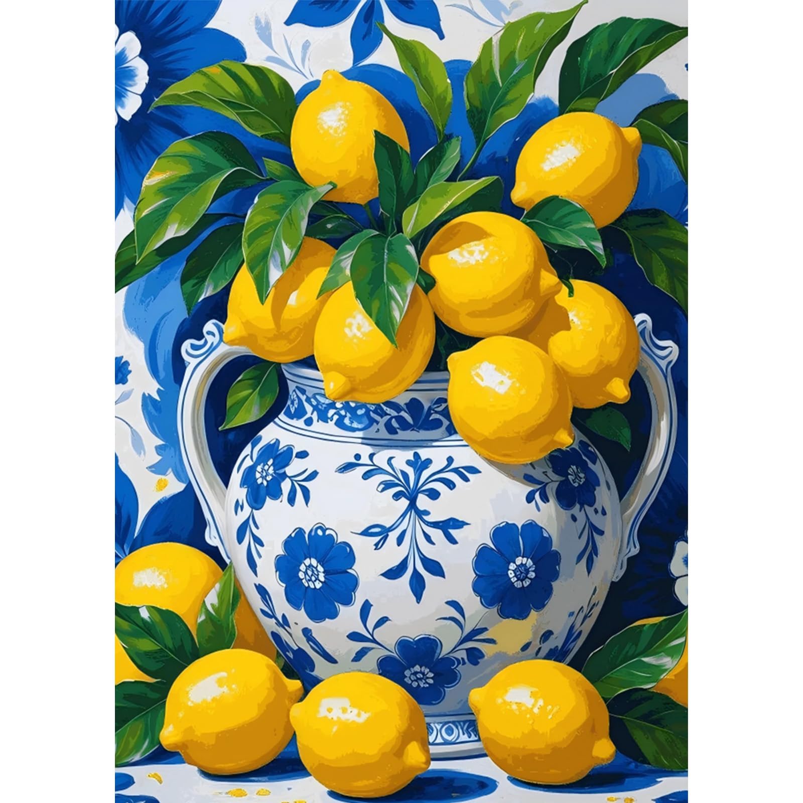 TLIOBLO Lemon Diamond Painting Adults, 5D DIY Diamond Painting Table Kits for Adults Beginners, Full Drill Round Diamond Art Painting Craft Set Gifts 30X40cm โ image 1
