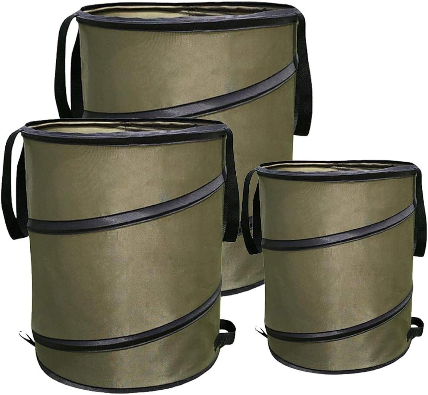 JINGANG Collapsible Trash Can Reusable Camping Trash Can Hardshell Bottom Reusable