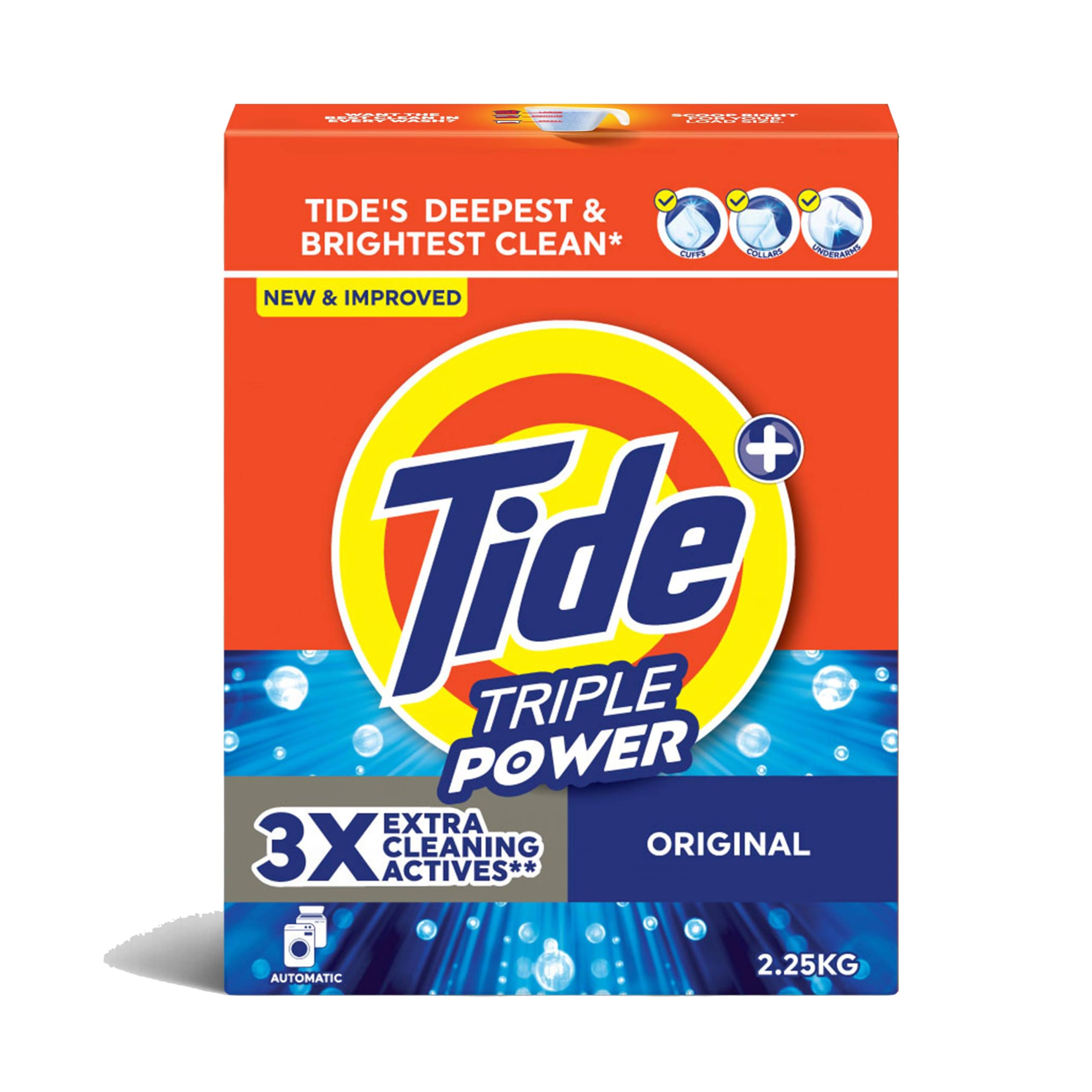 Tide Triple Power Original, 2.25KG, Laundry Detergent Powder NEW VERSION