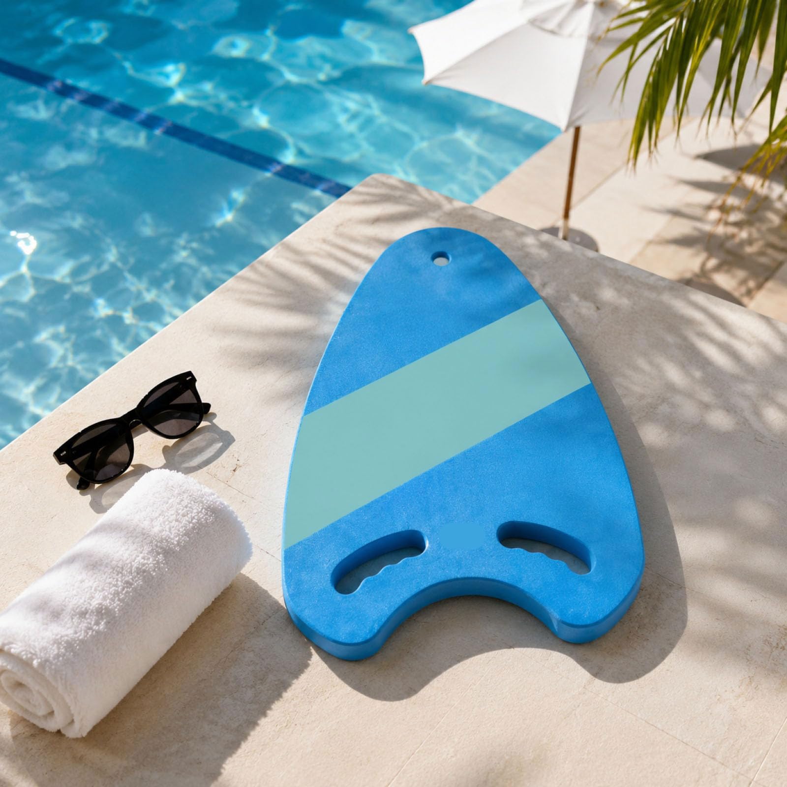 2 Pezzi Tavola da Nuoto Unisex Tavoletta Nuoto Kickboard in Schiuma Eva con Fori per Le Mani sicuri Alta galleggiabilità Un Aiuto per Il Nuoto per Principianti ed esperti,Piscina e Mare