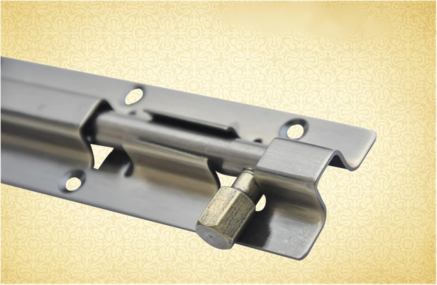 Bolt Lock Gate Bolt Door Latch Security Bar Green Bronze Cabinet Door Lock Latch Barrel Bolt Screw Sliding Window Lock Buckle(150mm)