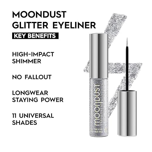 Miniatura 2 de Urban Decay Moondust - Delineador de ojos líquido con purpurina  Forro brillante de larga duración y cobertura de sombra de ojos  Fórmula a base de