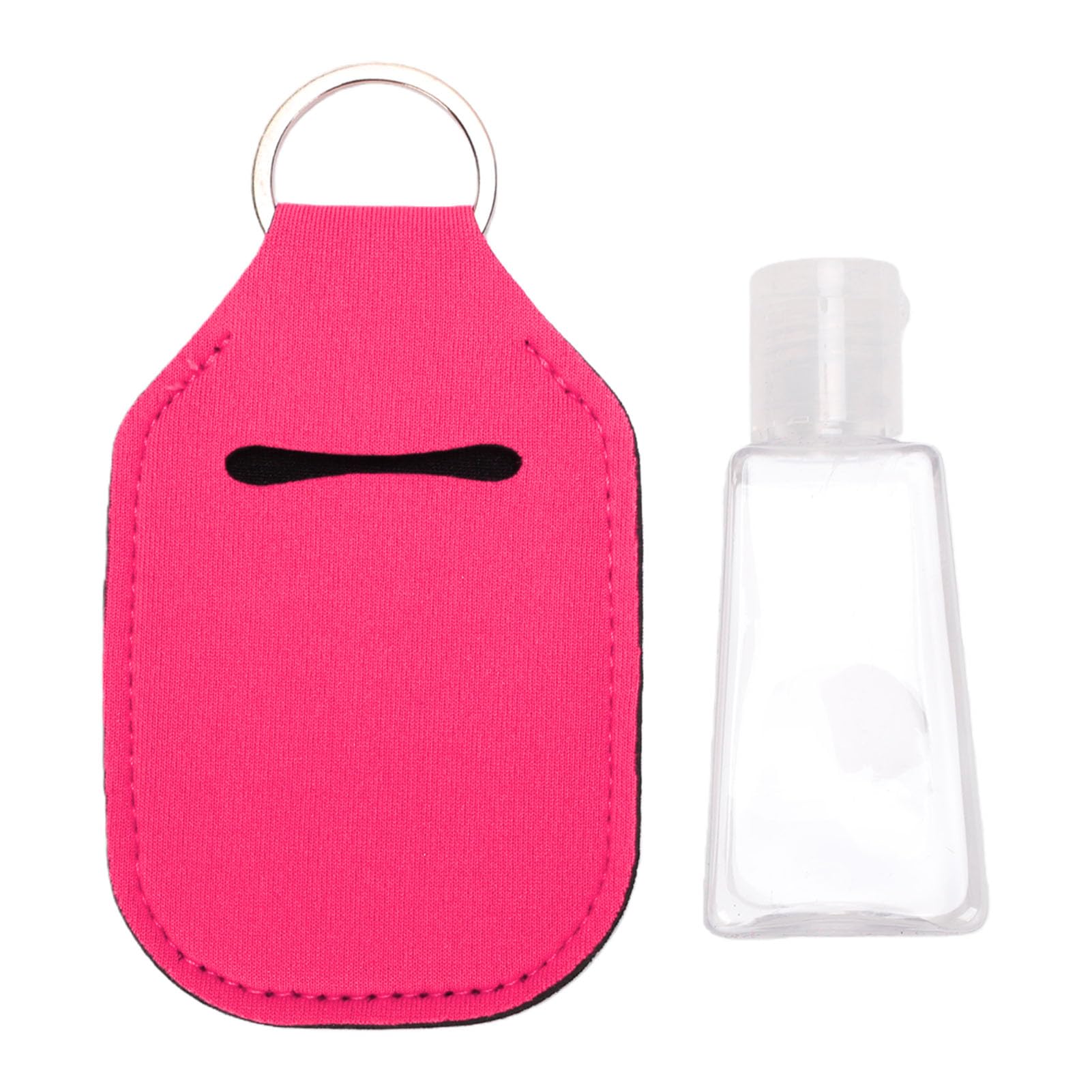 Pratico kit di bottiglie viaggio, 40 pezzi, con portachiavi, multiuso per articoli toeletta, lozioni e disinfettanti per le (rosa rosa)
