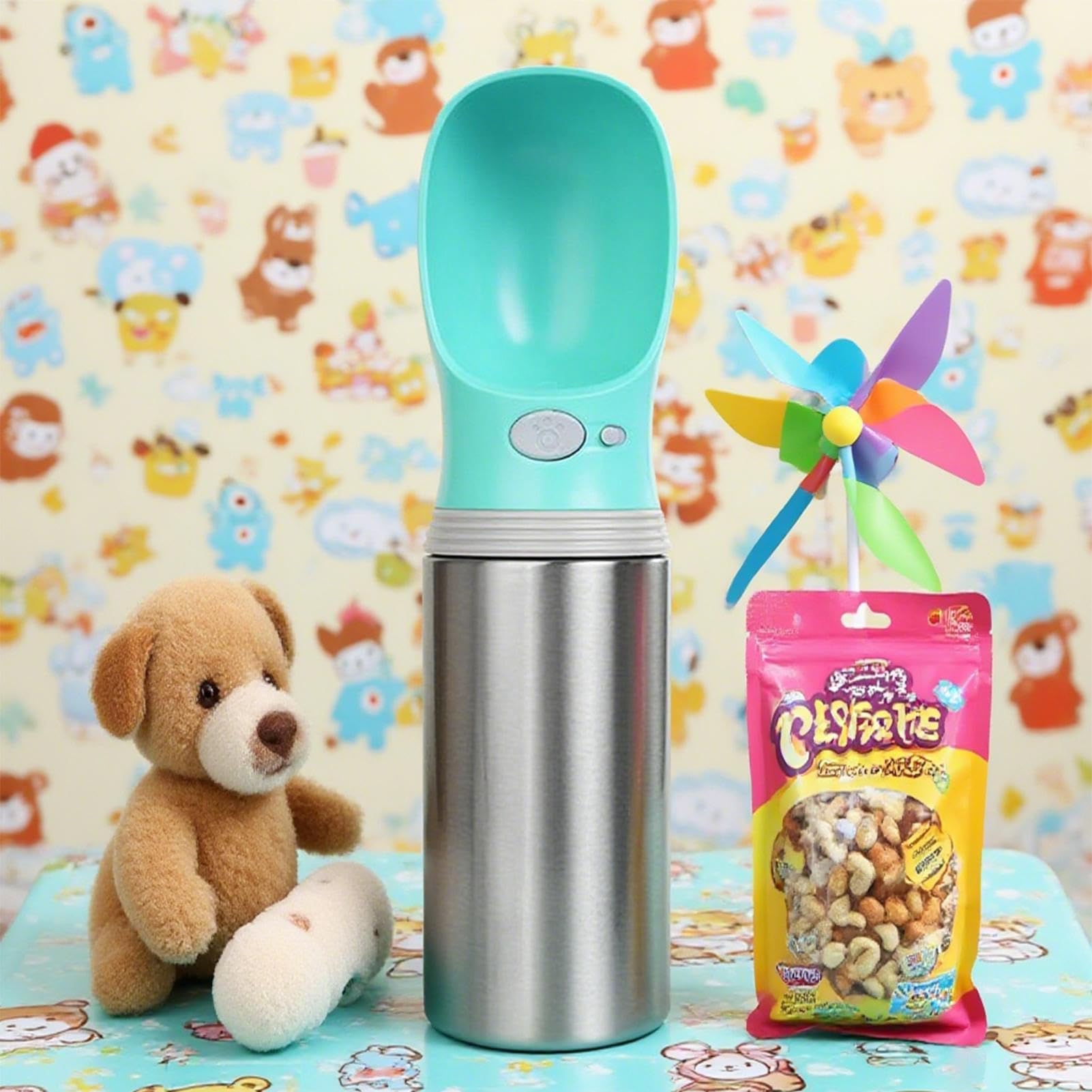 Gourde Pour Chien Distributeur En Acier Inoxydable Anti-Fuite