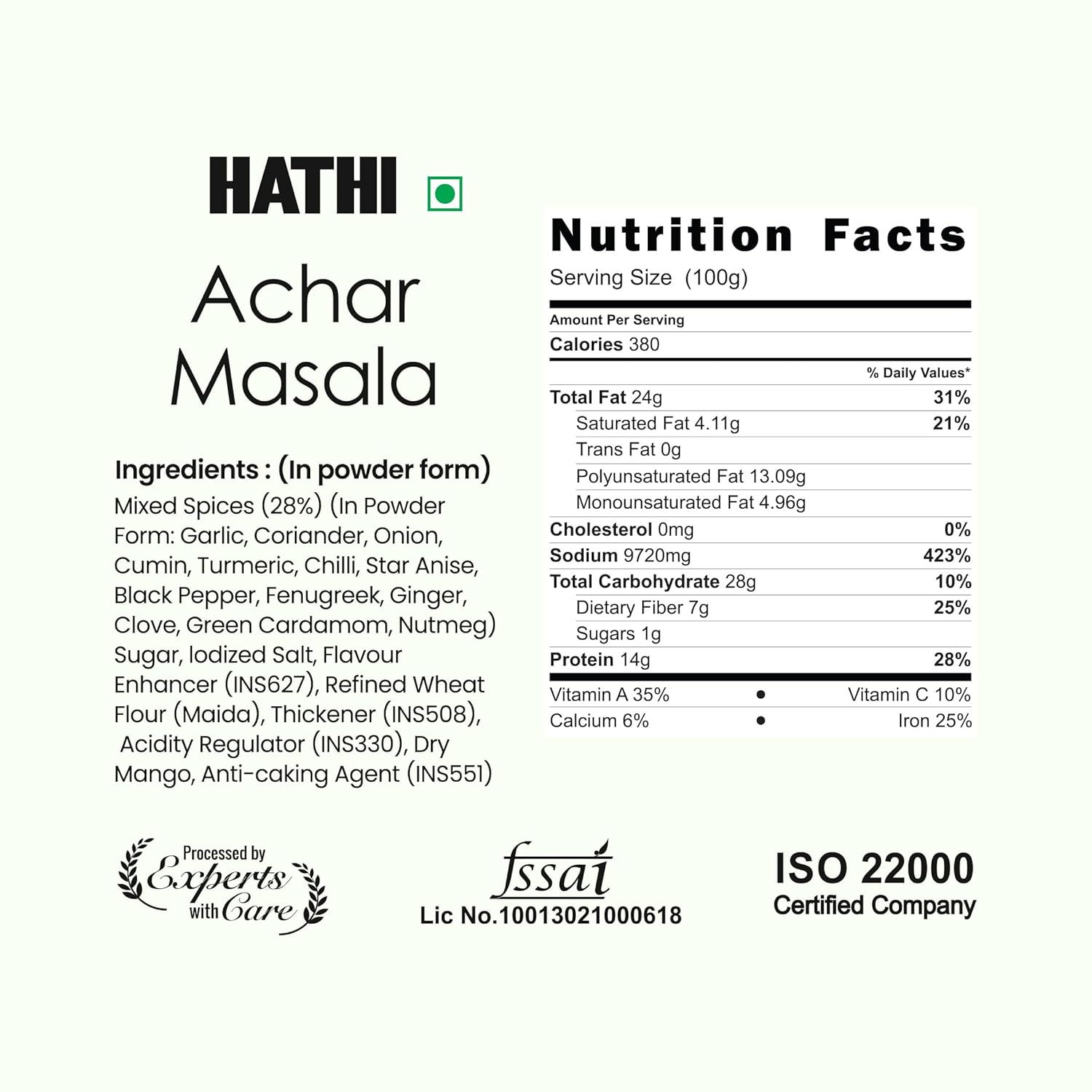 Hathi Masala HATHI Achar Masala/ Pickle Masala (Indian Pickle spice mix, 100% Natural, NON-GMO GLUTEN FREE) - 500 Grams (500gm)