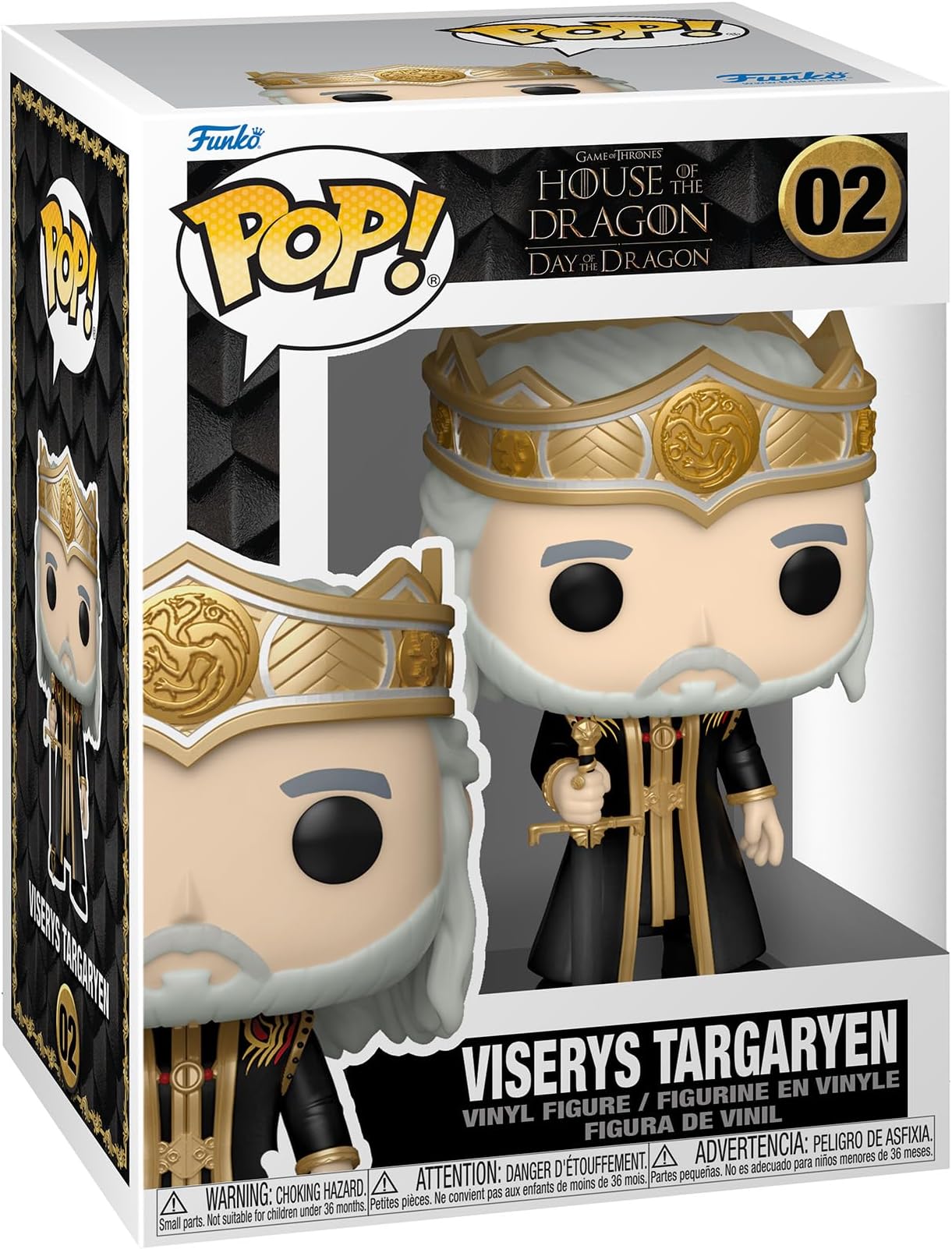 POP! TV: HotD - King Viserys Targaryen Targaryen - House Of the Dragon - Collectable Vinyl Figure - Gift Idea - Official Merchandise - Toys for Kids & Adults - TV Fans