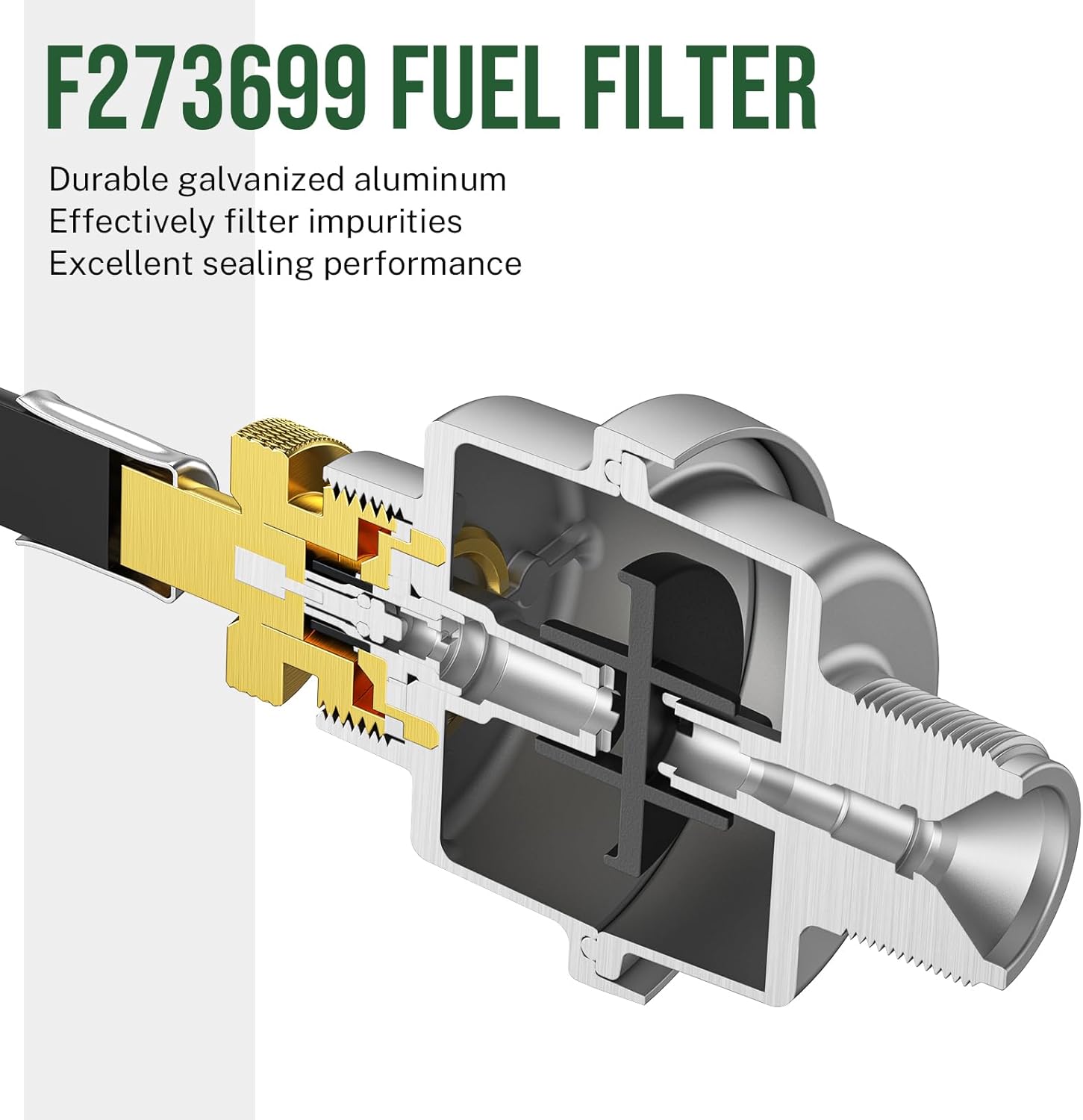 Upgraded F273699 Propane Fuel Filter with 6FT Hose for Buddy Heater, QCC1/Type1 Adapter Connect 5-40 Lb Propane Tanks, Buddy Heater 20lb Tank Detachable Adapter Replaces F276163 F273704 F273701, CSA